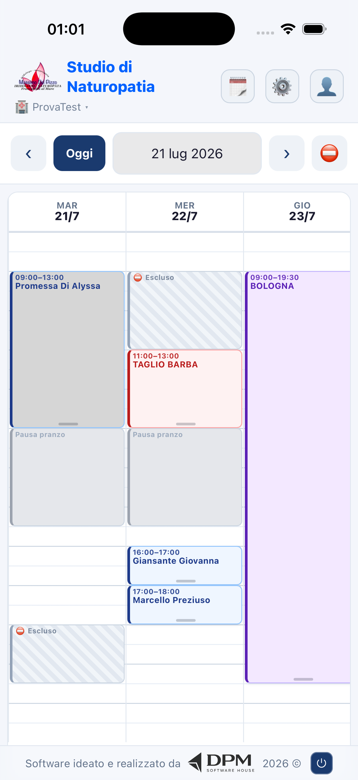 Agenda settimanale