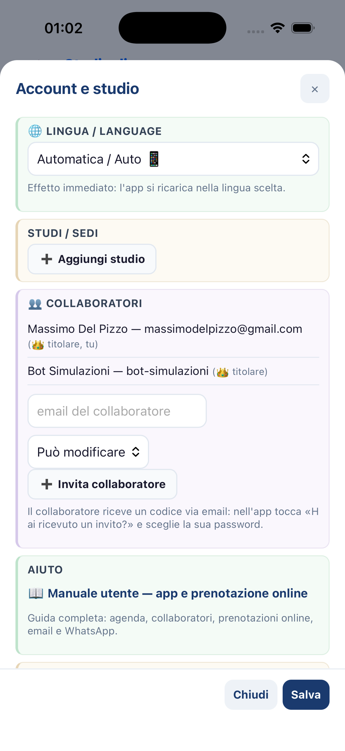 Collaboratori e sedi