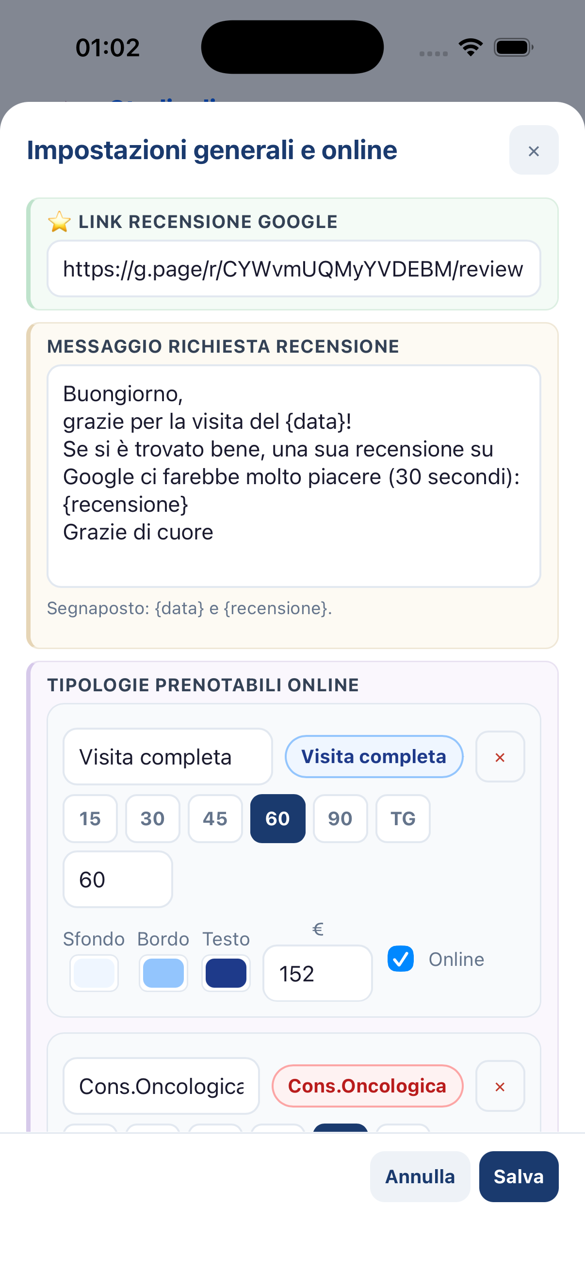 Recensioni e tipologie